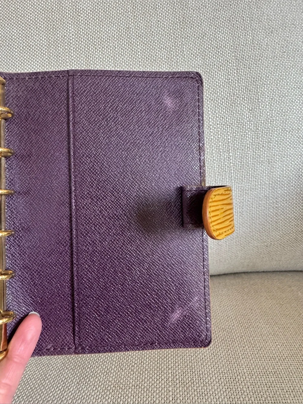 Louis Vuitton Yellow Epi Leather PM Agenda/Passport Holder